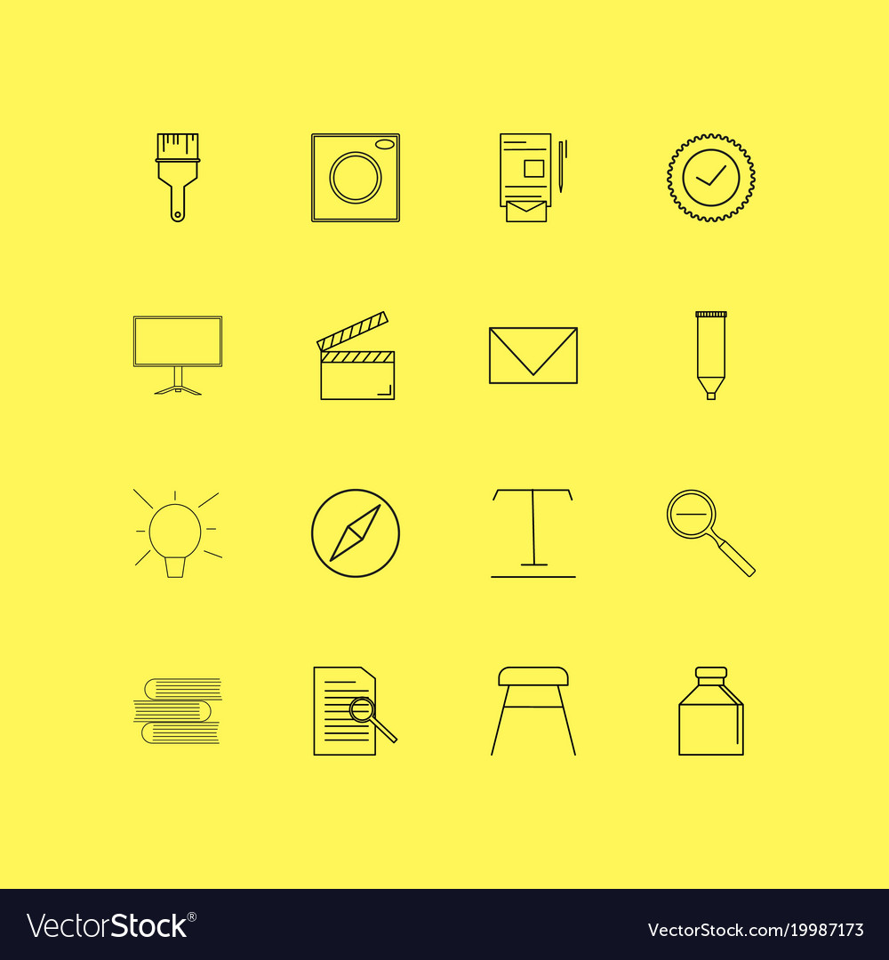 Design-Elemente lineare Ikone Set einfache Umriss
