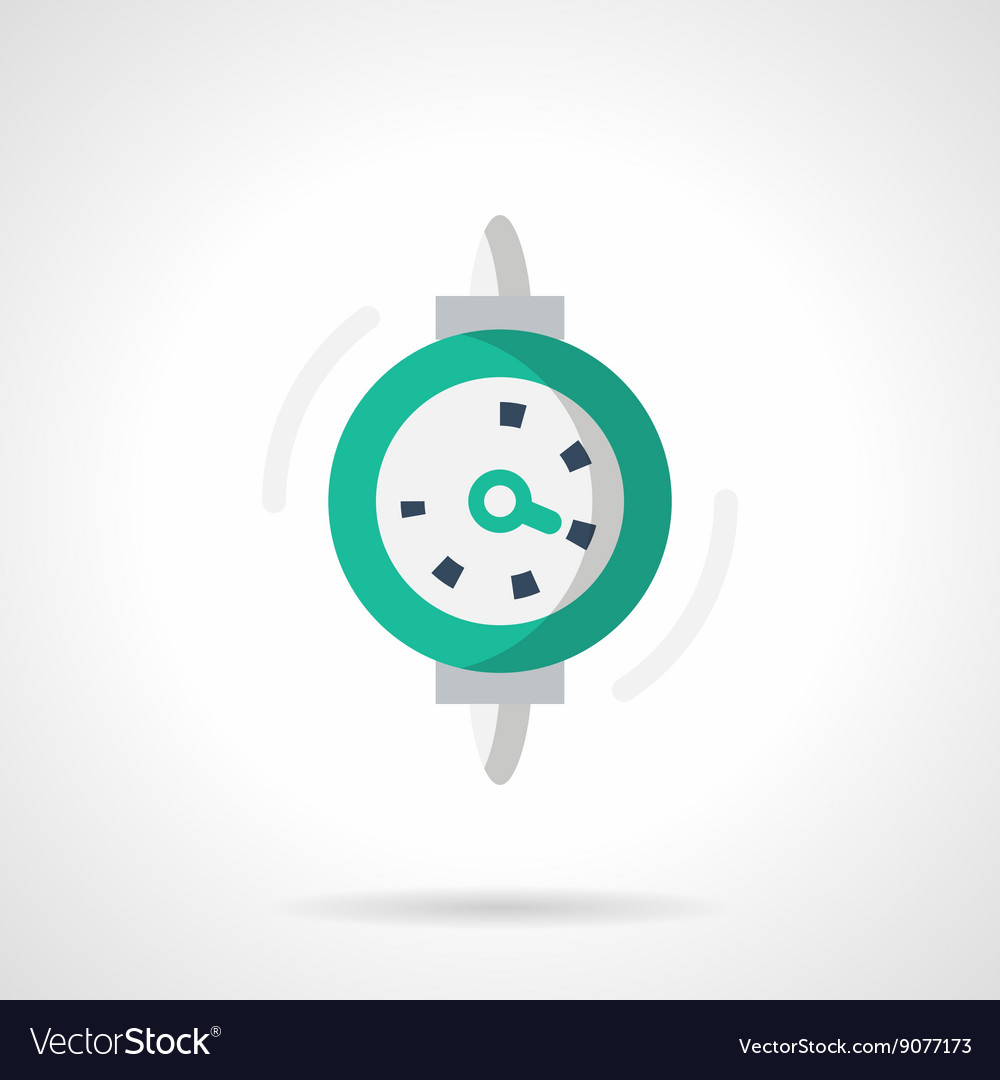 Dial gauge flat color design icon