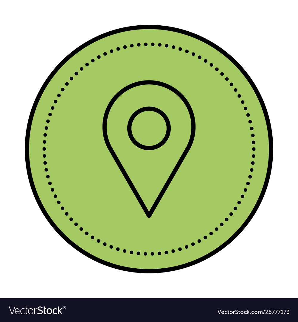 Pin pointer location isolated icon