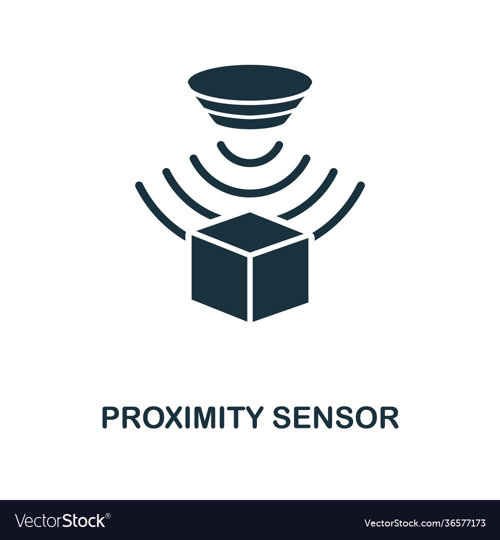 Proximity sensor icon monochrome style design