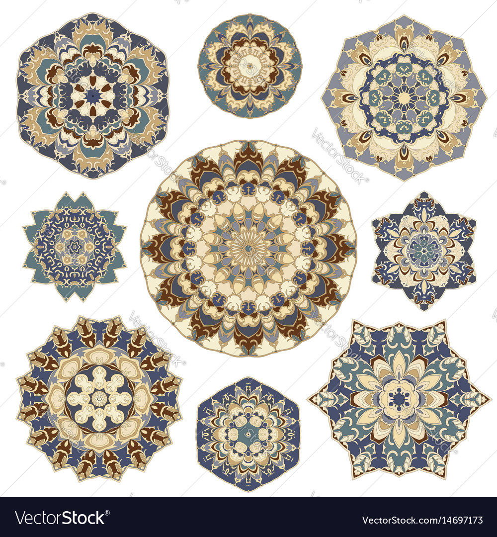 Set of abstract circular elements