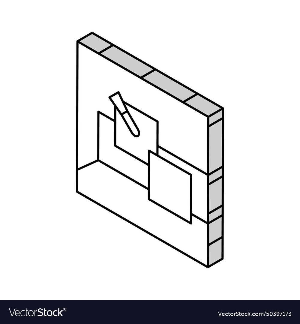 Tiling bathroom isometric icon