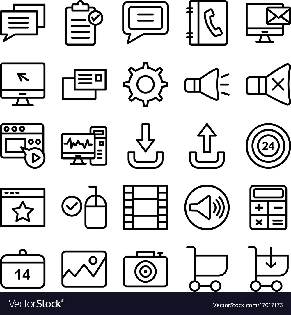 Web design line icons 3