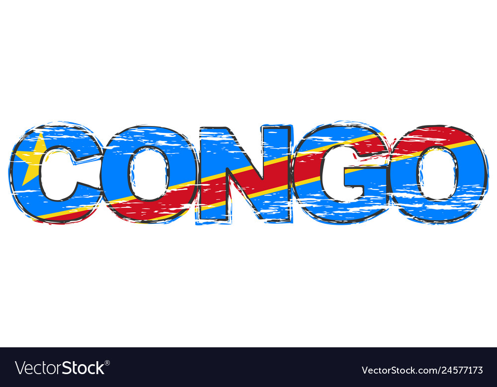 Word congo with this african republic flag under