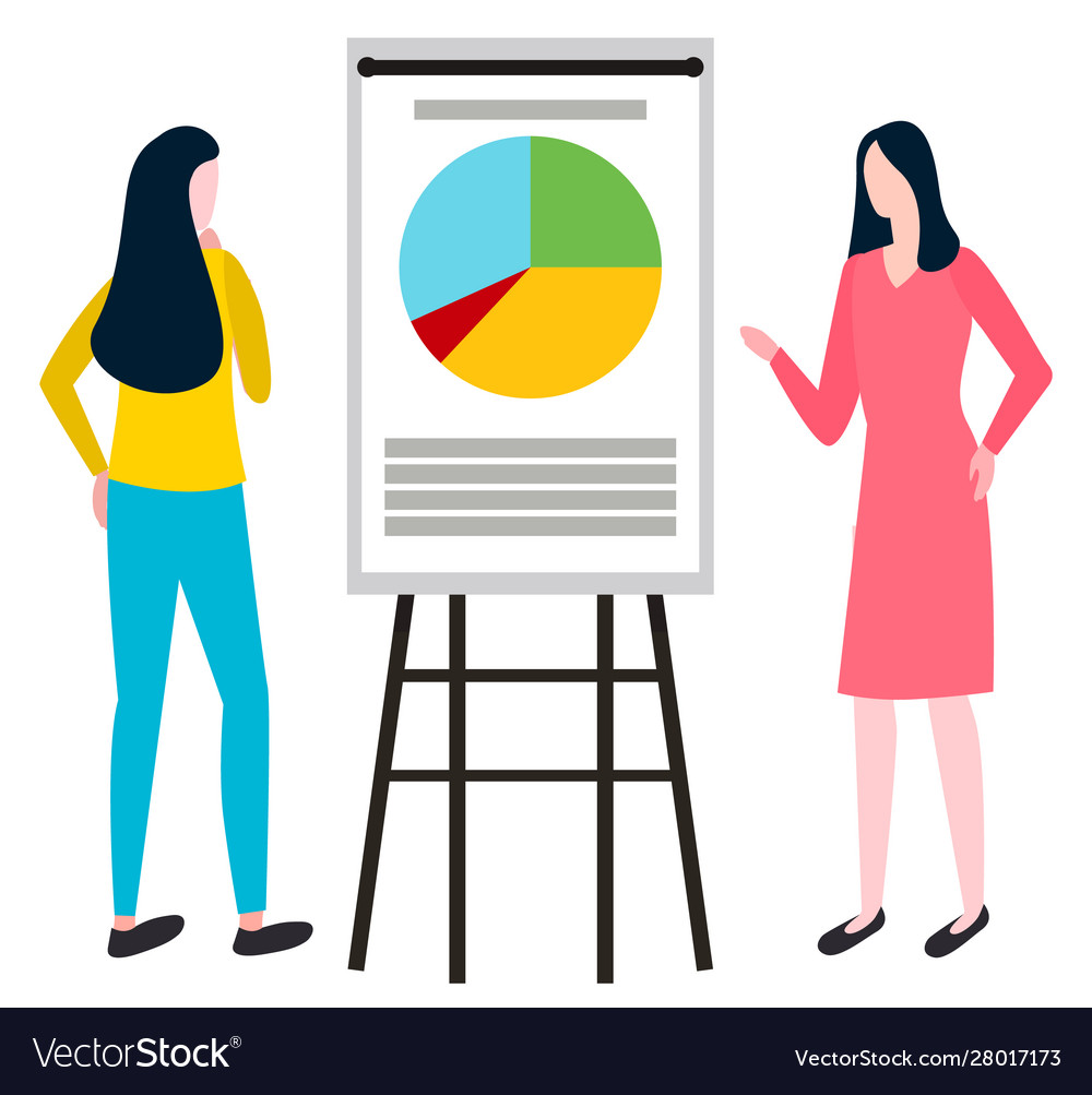 Workers and diagram business idea success Vector Image