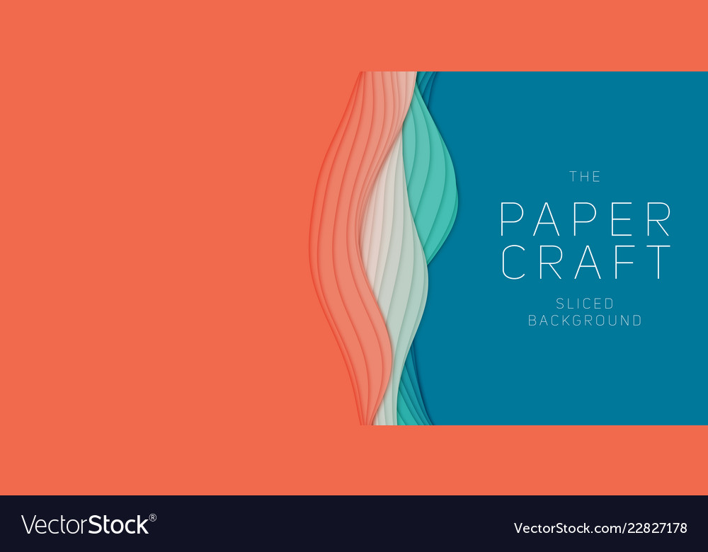 3d abstract background with paper cut shape Vector Image 3d abstract background with paper cut shape