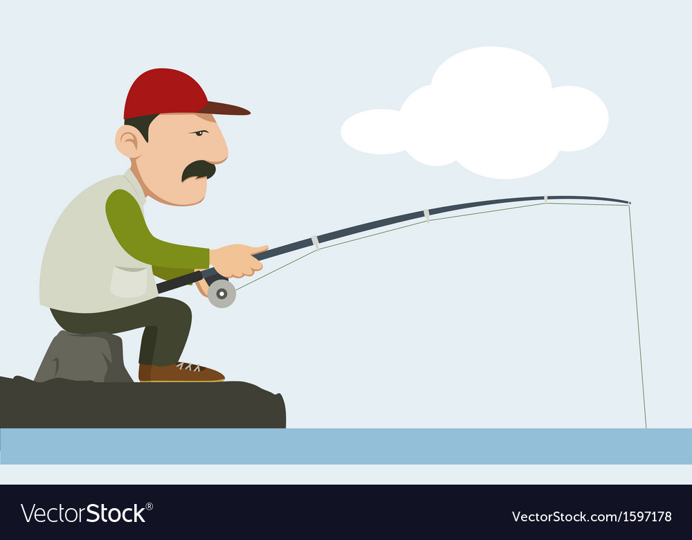 holding a fishing rod