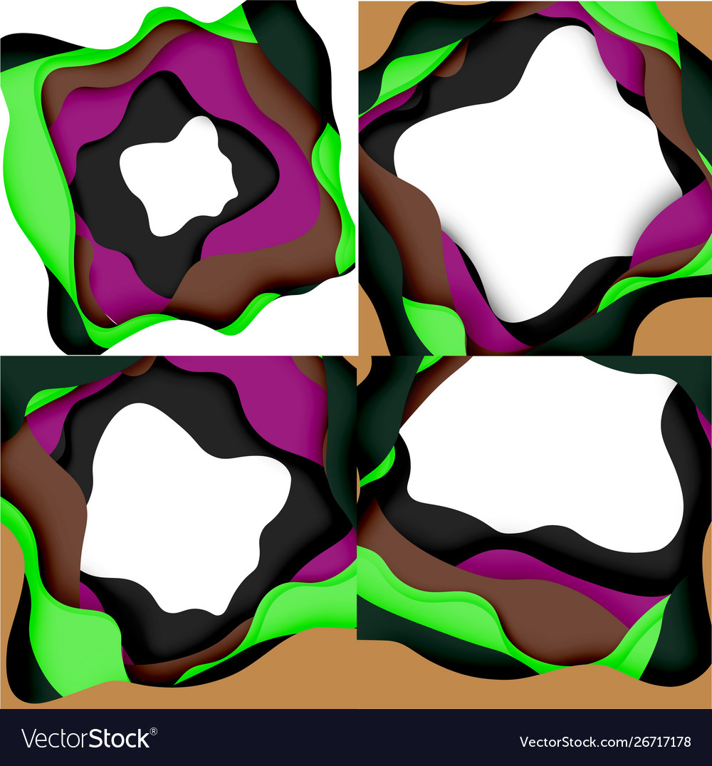 Abstract cut out waves for web design vector image Abstract cut out waves for web design