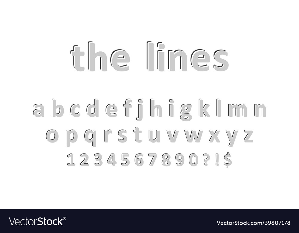 Abstract font line for print design modern vector image Abstract font line for print design modern
