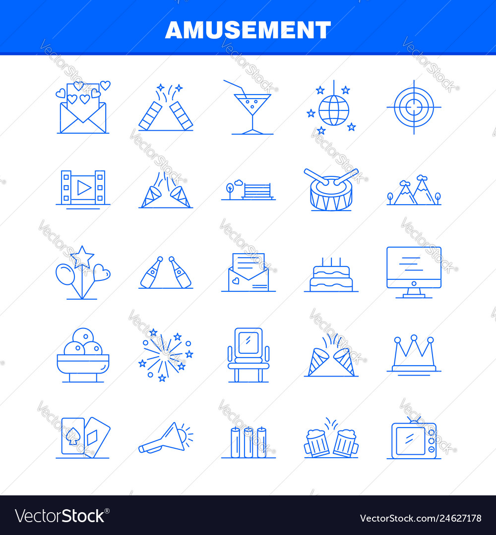 Amusement line icon for web print and mobile uxui