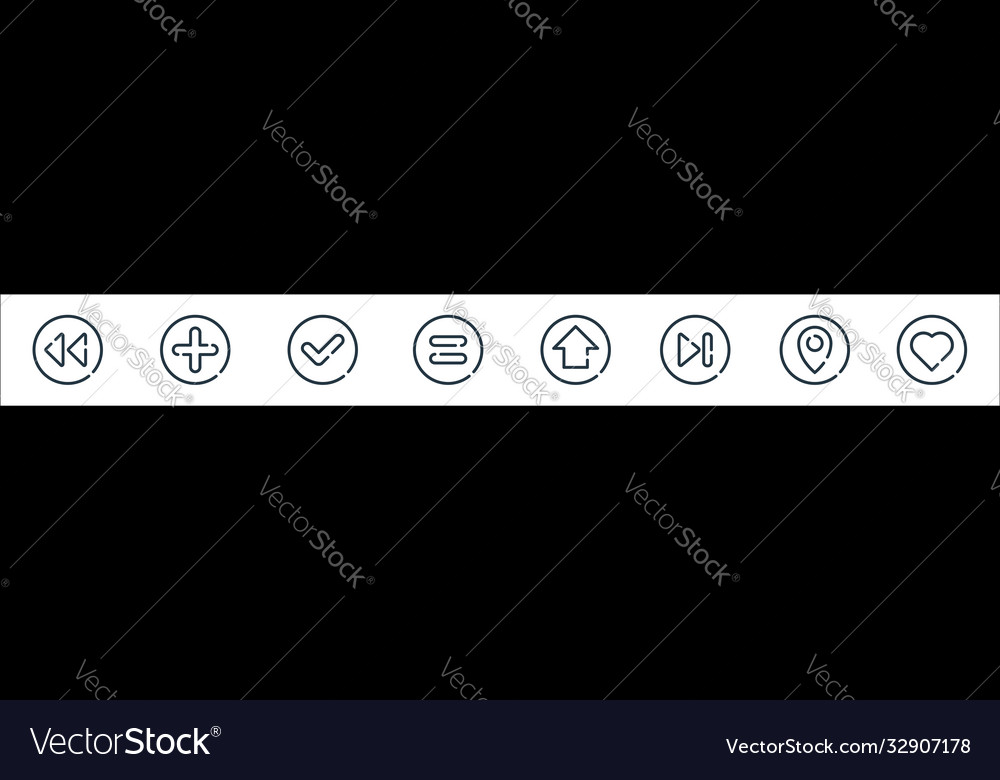 Arrow line icons linear set quality vector image Arrow line icons linear set quality