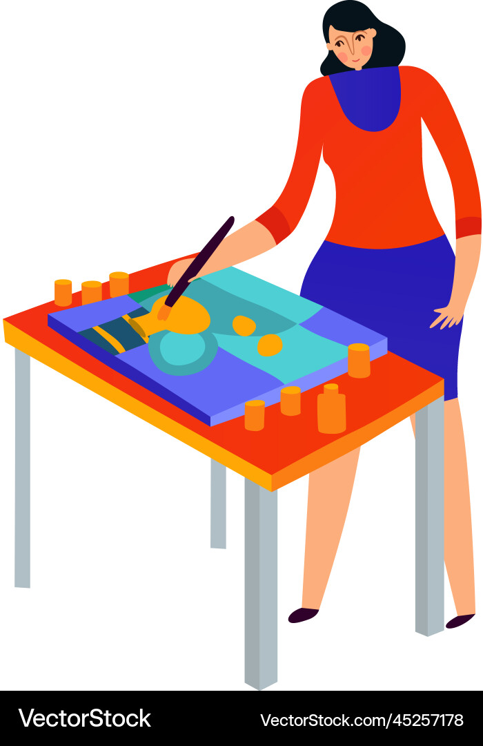 Artist flat Royalty Free Vector Image - VectorStock