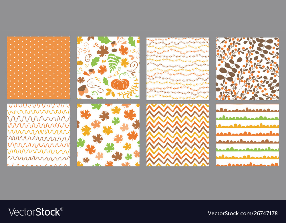 Autumn Fall Seamless Patterns