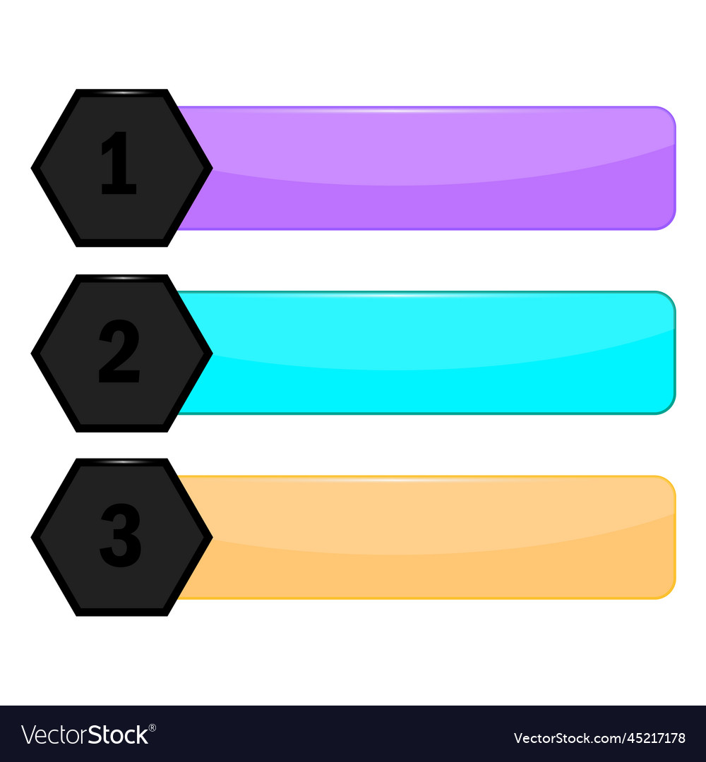 Colored long stripes with numbers graphic element vector image Colored long stripes with numbers graphic element