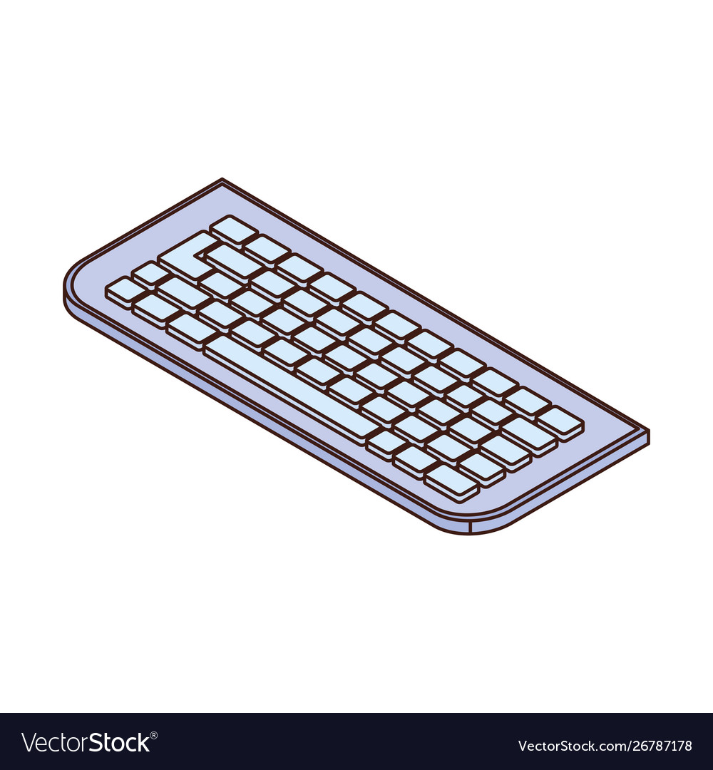 Computer keyboard on white background