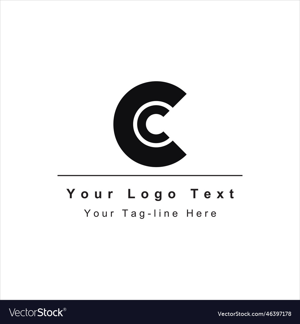 Creative modern initial cc cc c c Royalty Free Vector Image