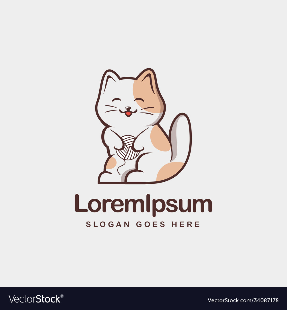 Premium Vector  Cat face icon white kitten profile avatar