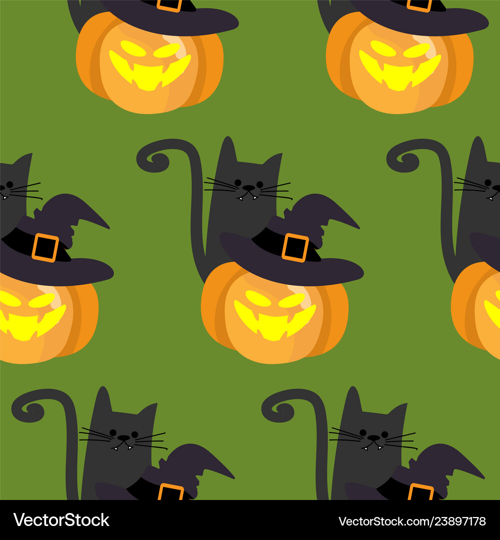 Halloween seamless pattern Royalty Free Vector Image
