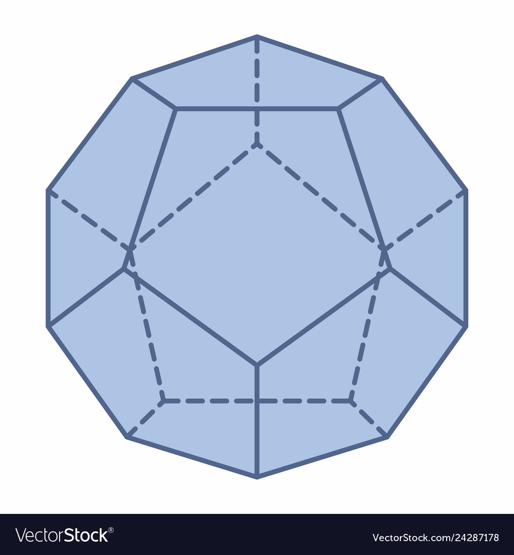 Isolated dodecahedron Royalty Free Vector Image