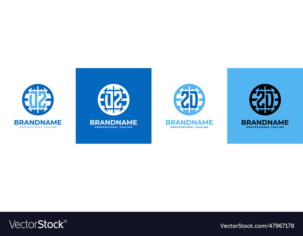 Buchstaben dz und zd Globus Logo-Set passend für jede