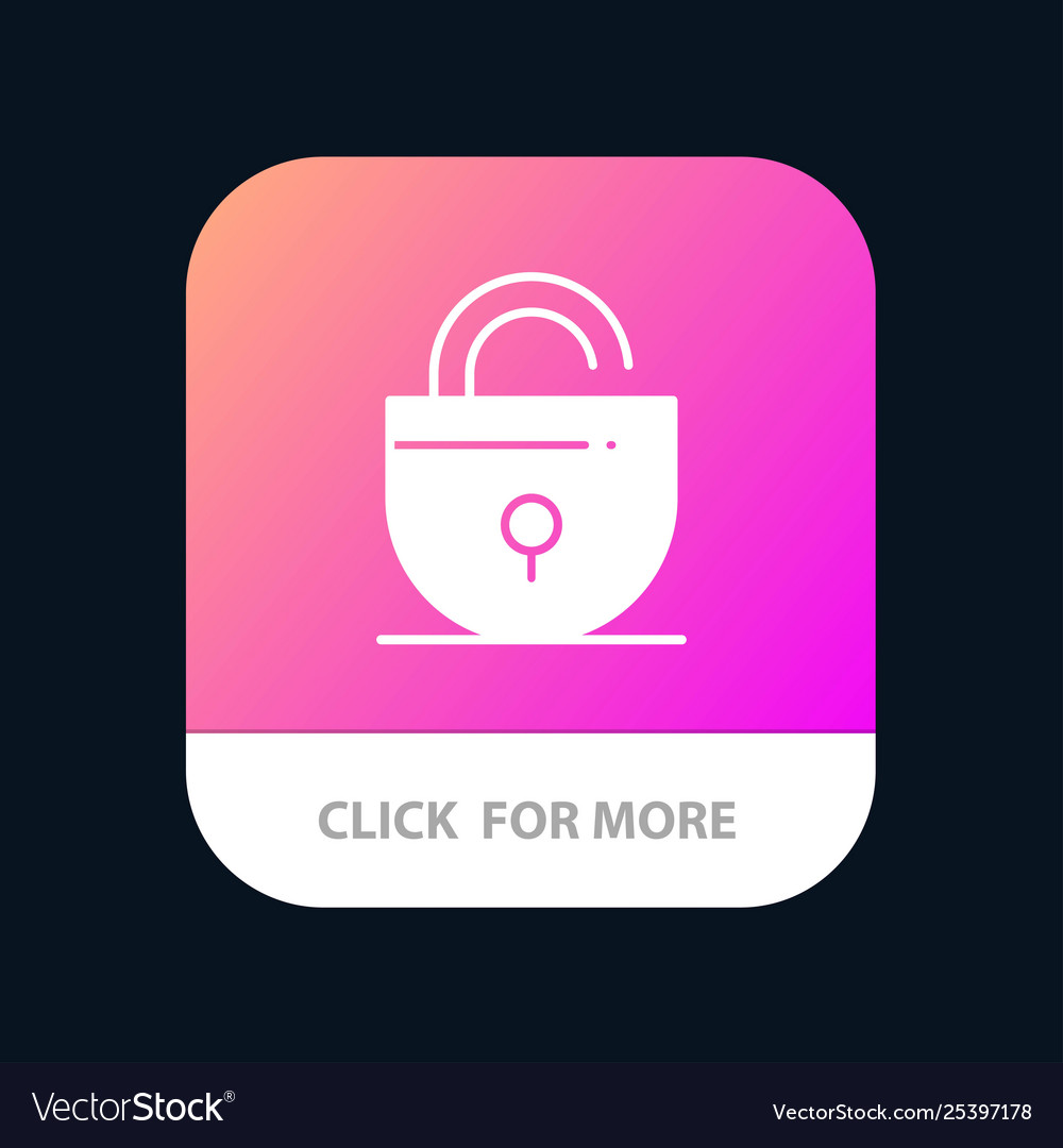 Lock locked security internet mobile app button Vector Image Lock locked security internet mobile app button