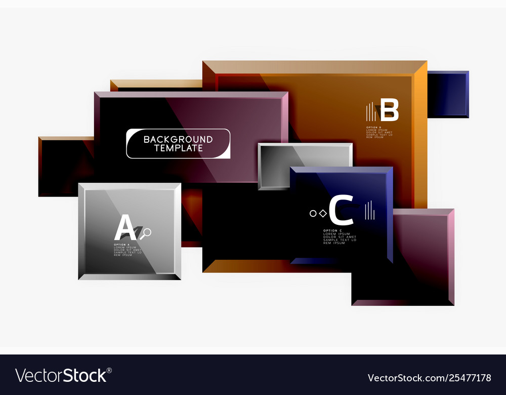 Minimal square banner abstract background