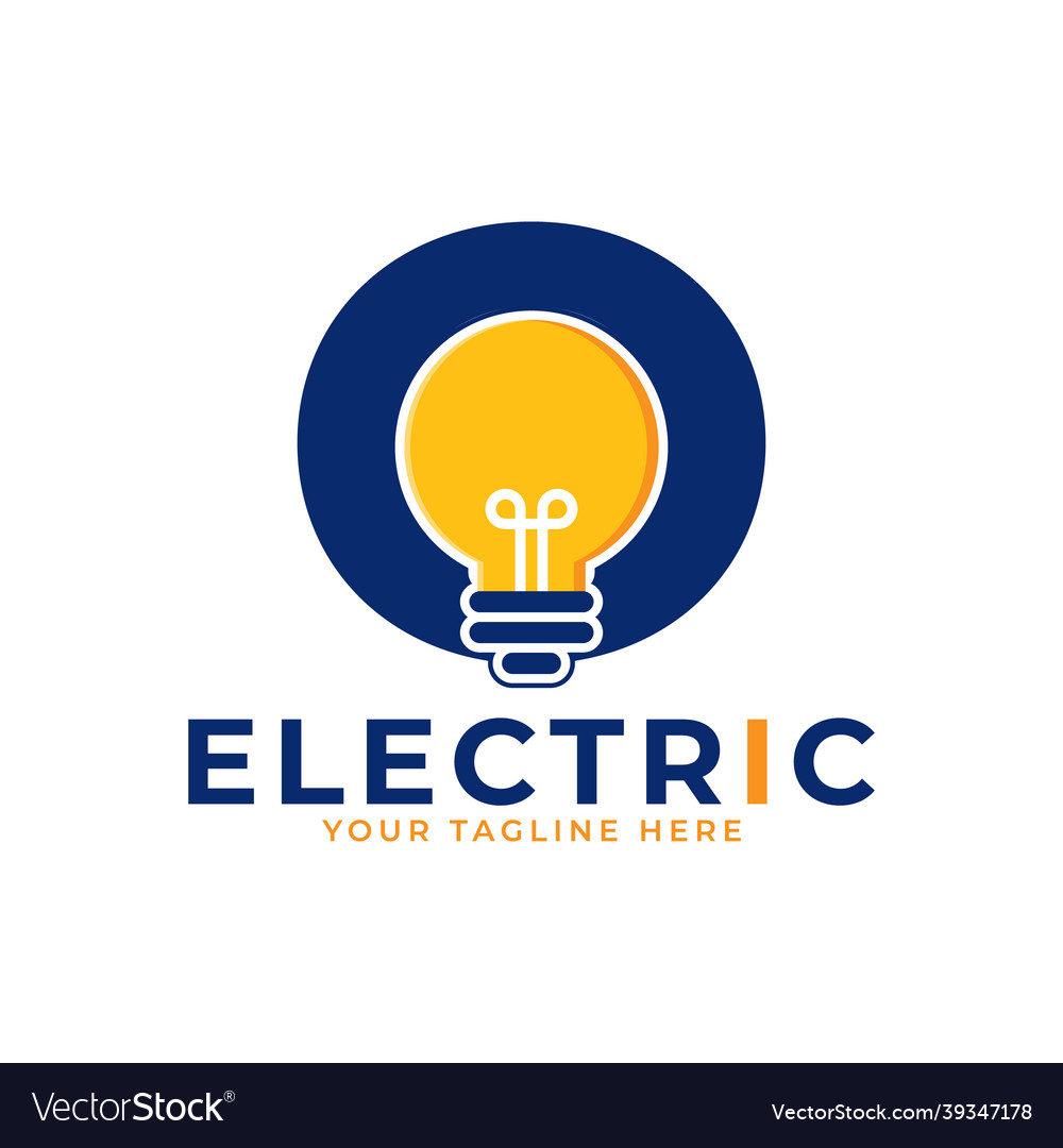 Modern initial letter o smart light bulb logo Vector Image