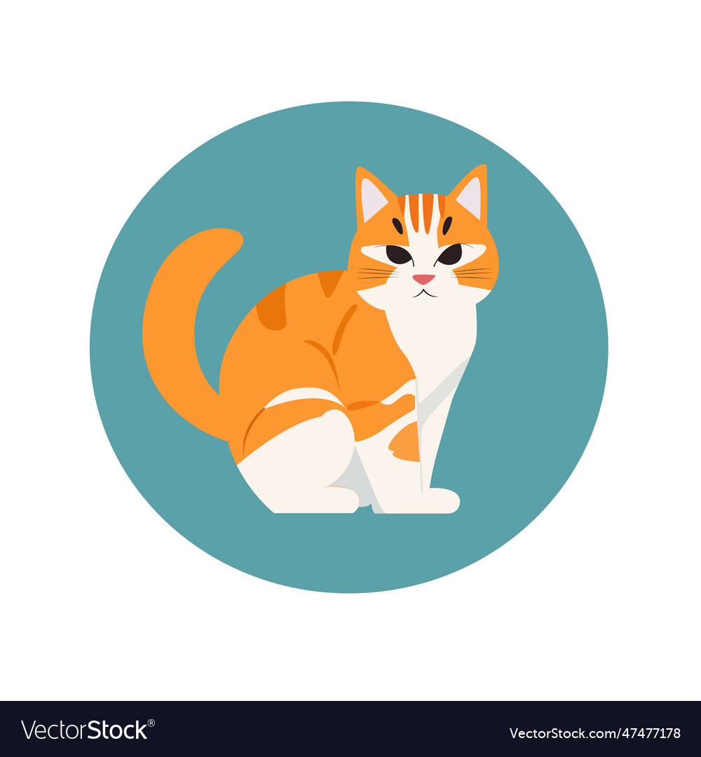 Cute cat icon Royalty Free Vector Image - VectorStock