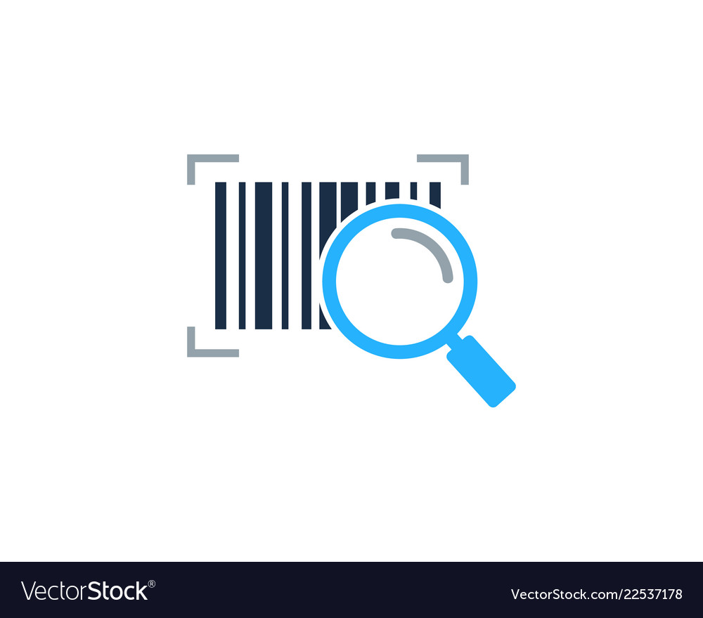 Search barcode logo icon design