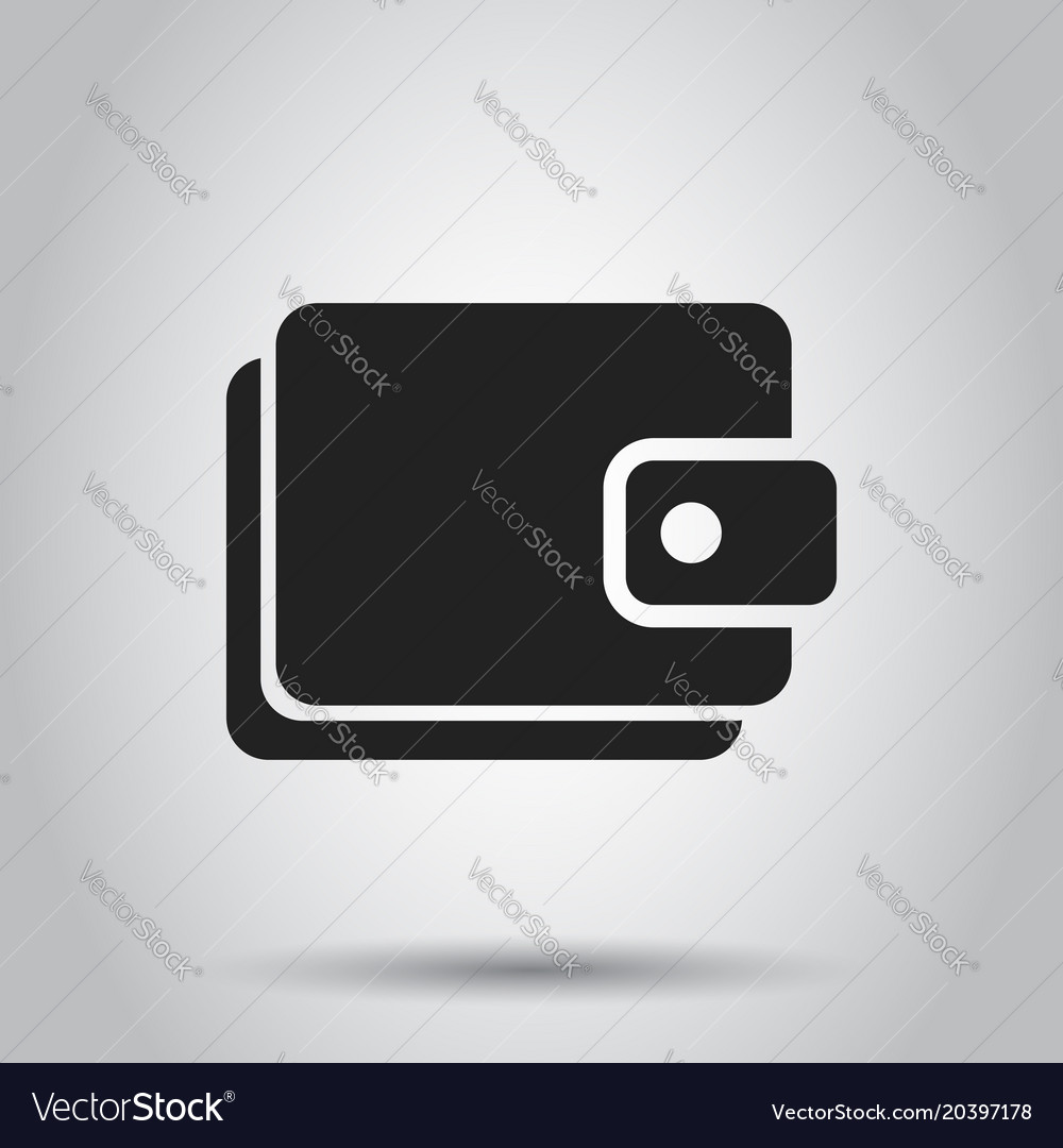 Wallet icon money purse flat bag business