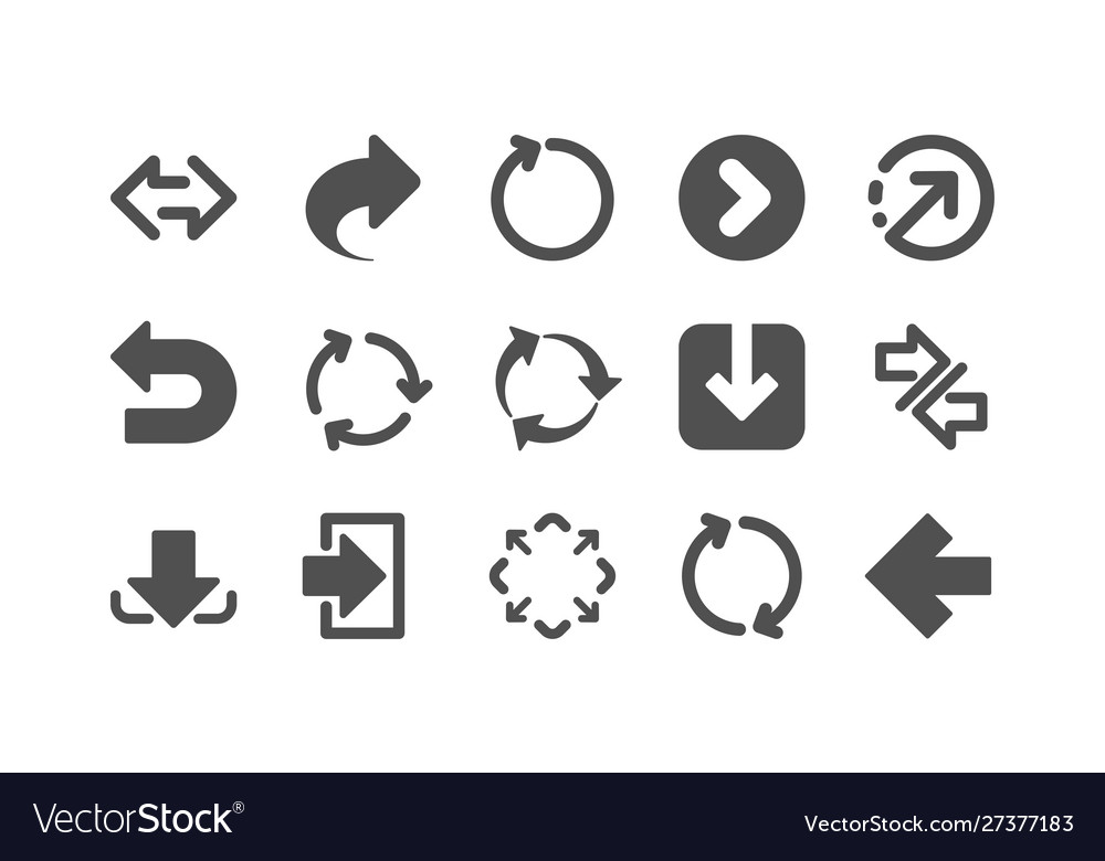 Arrow icons download synchronize and share