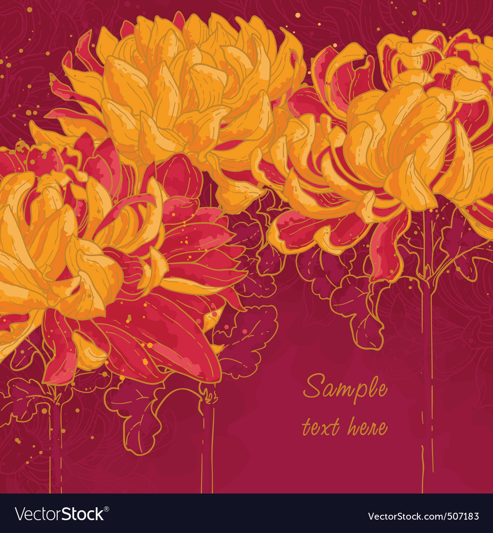 Background With Chrysanthemum Royalty Free Vector Image Background With Chrysanthemum Royalty Free Vector Image
