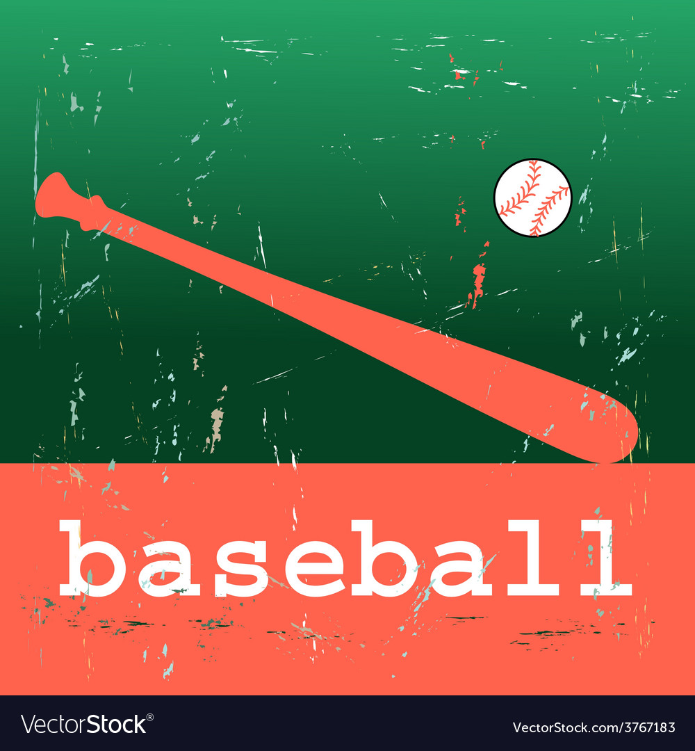 Baseball poster Royalty Free Vector Image VectorStock