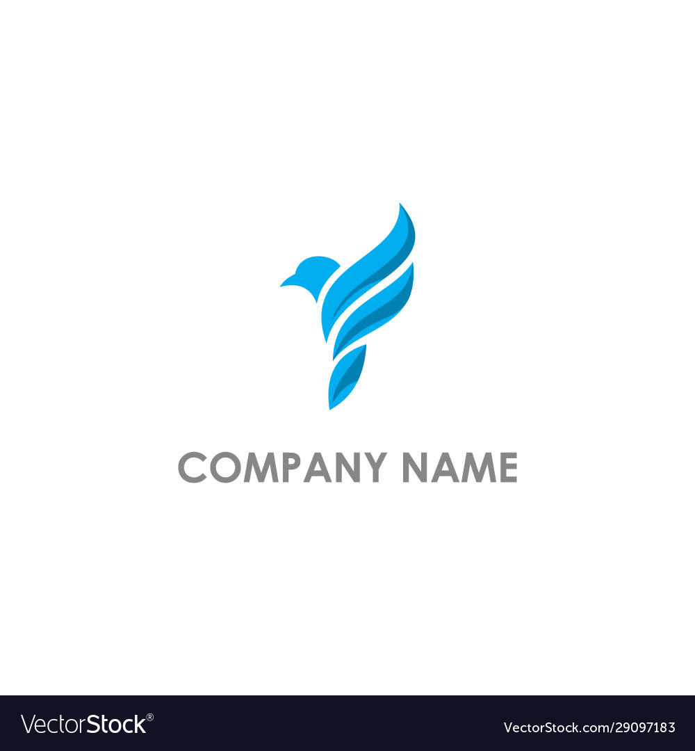 Bird fly animal logo Royalty Free Vector Image