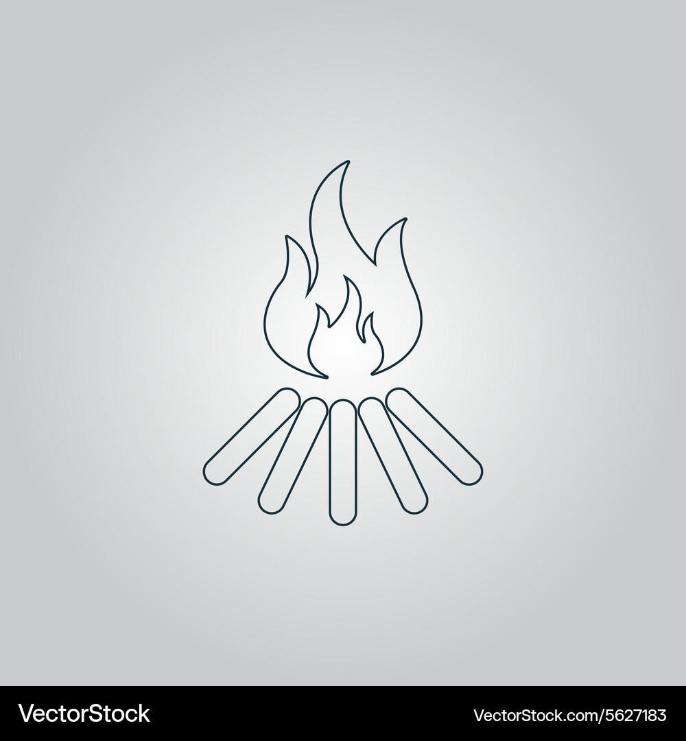 Bonfire icon Royalty Free Vector Image - VectorStock