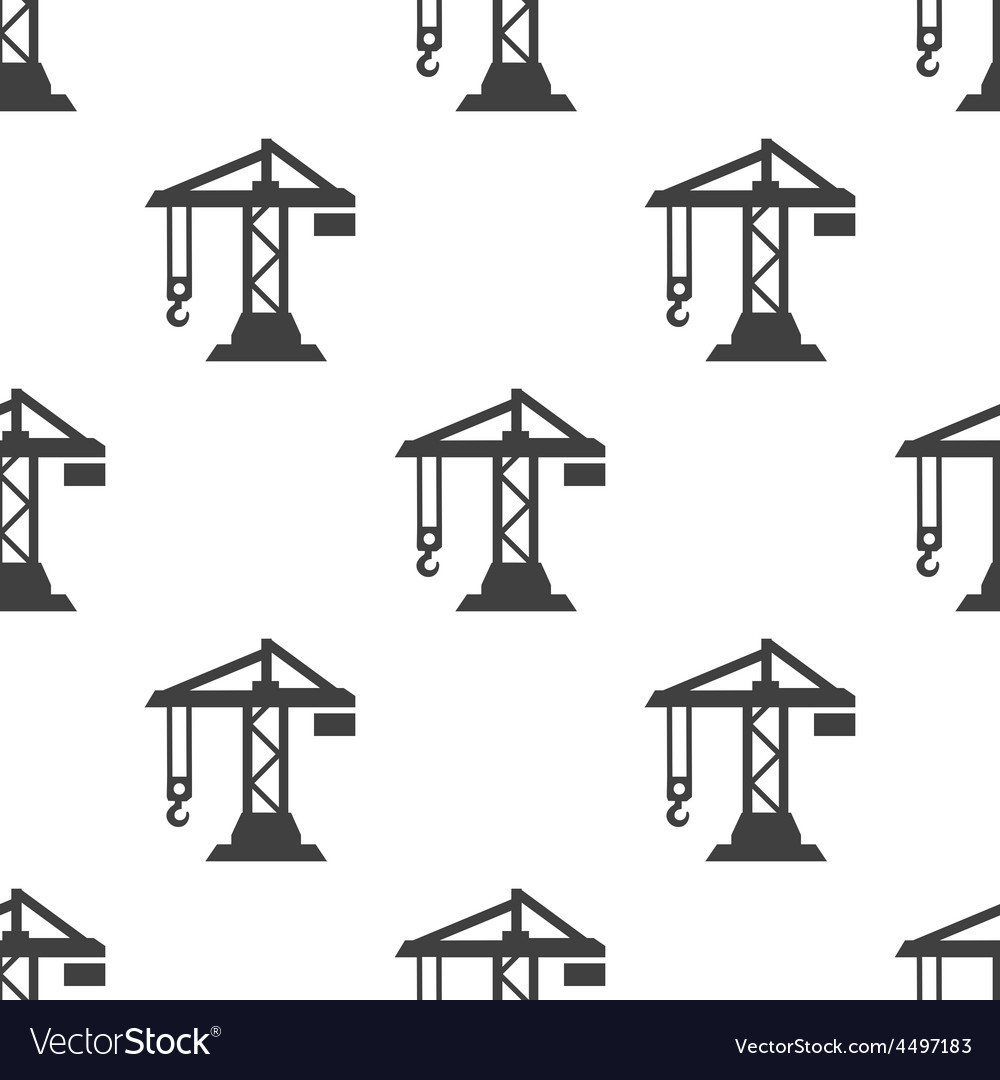 Building crane seamless pattern