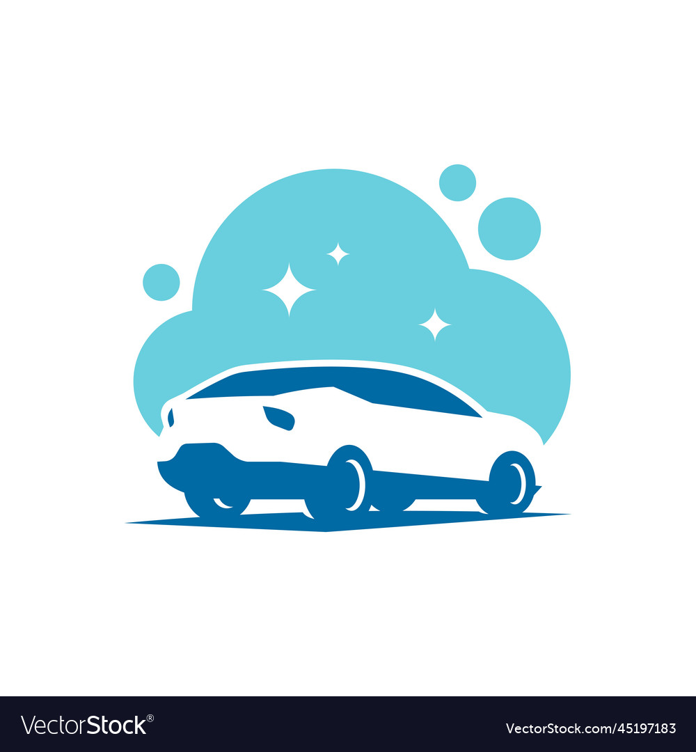 Car wash shadow logo simple and elegant vector image Car wash shadow logo simple and elegant