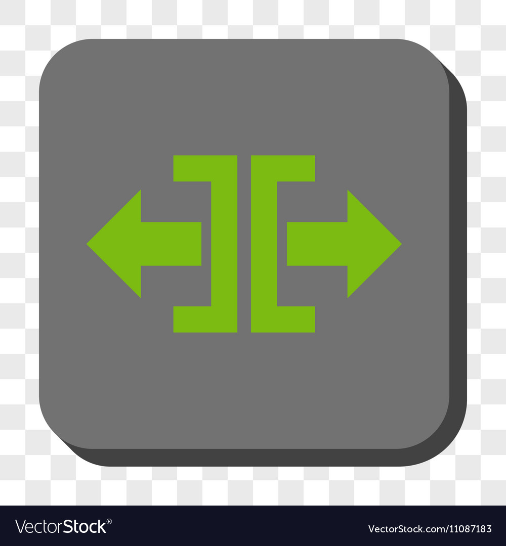 Divide horizontal direction rounded square button