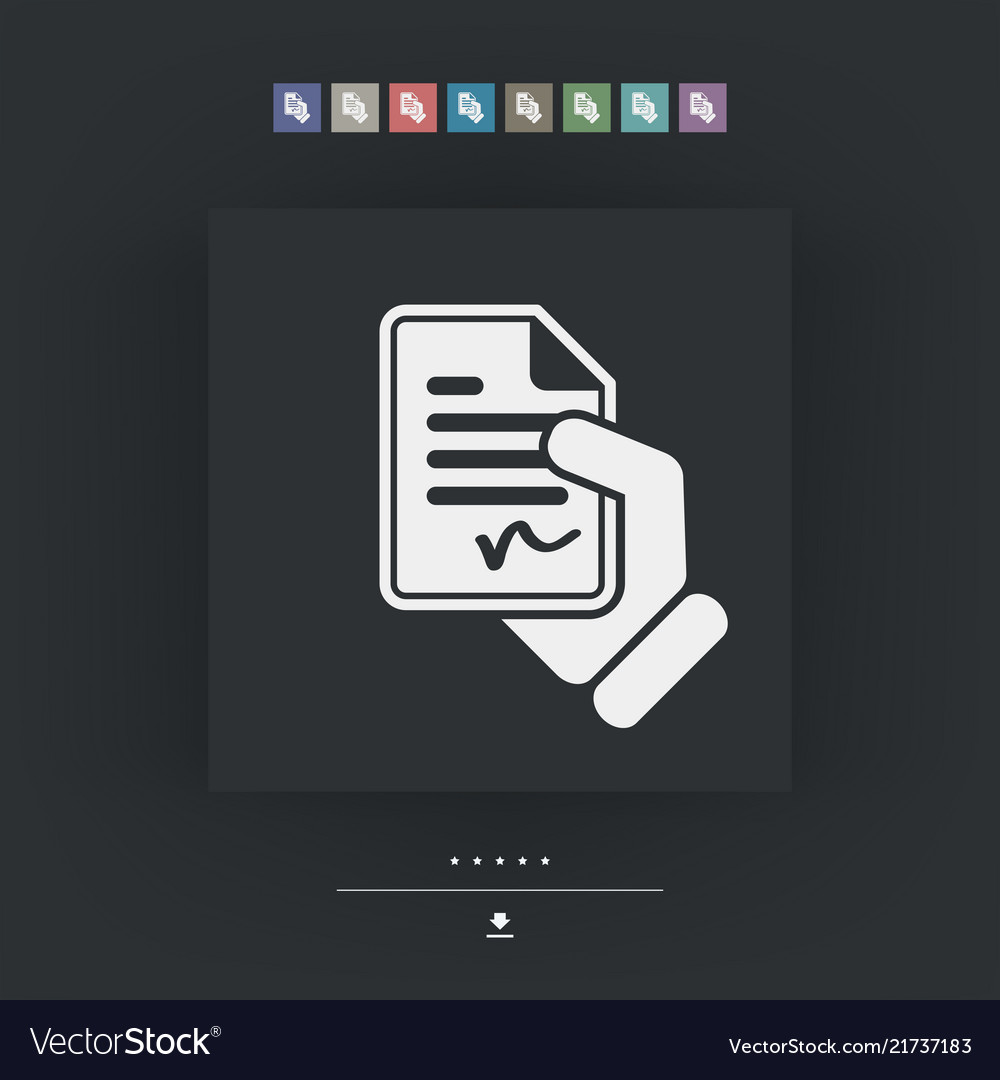 Document signed icon