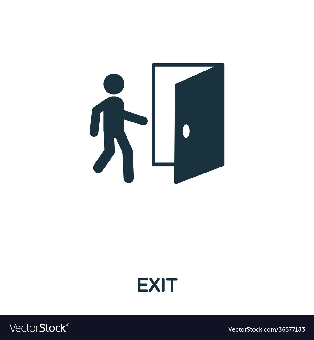Exit icon line style design ui