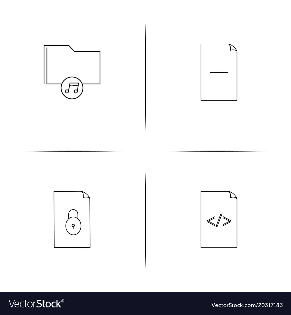 Files and folders sign simple linear icon