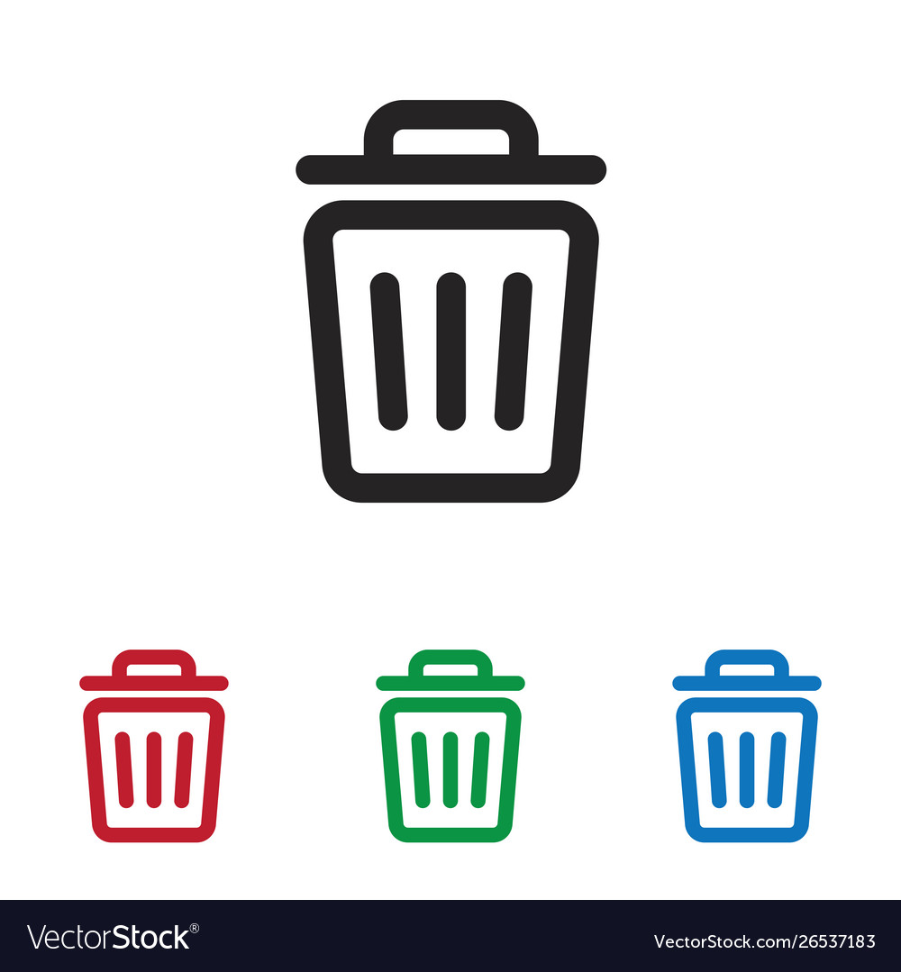 Garbage icon vector image Garbage icon