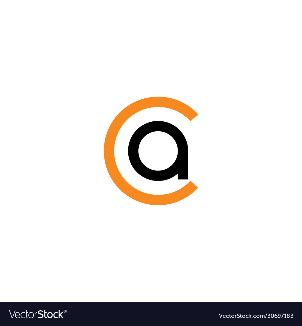 Initial letter ac or ca logo design template