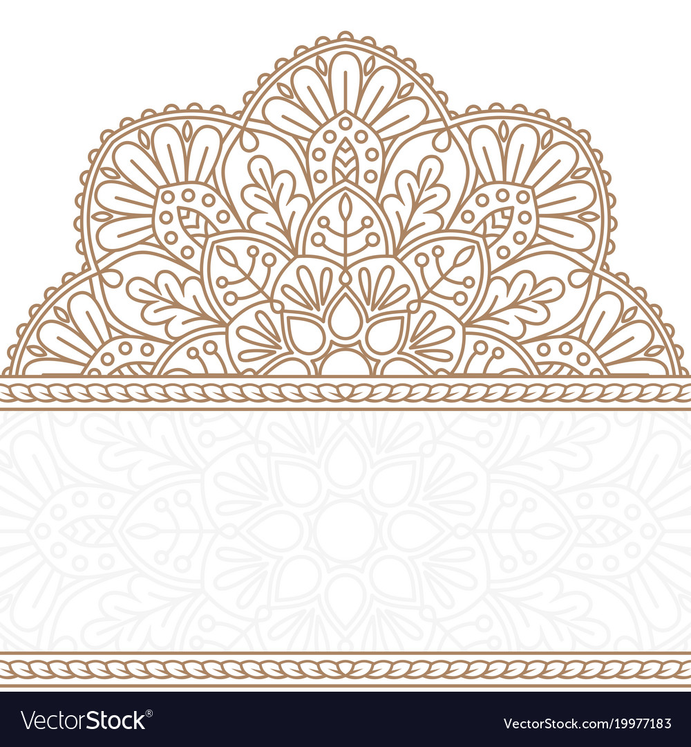 Invitation card with mandala