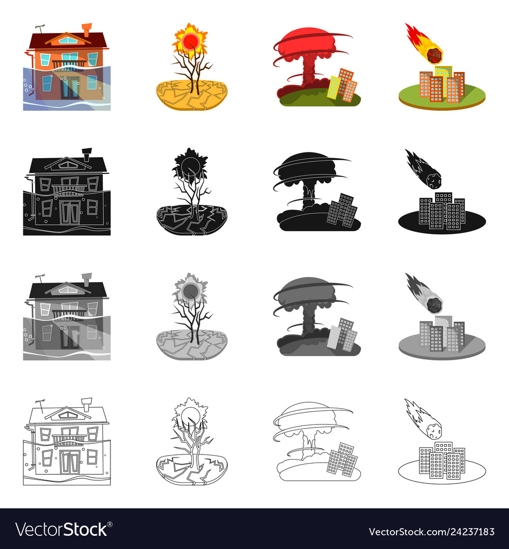 Isolated object of weather and distress symbol vector image Isolated object of weather and distress symbol