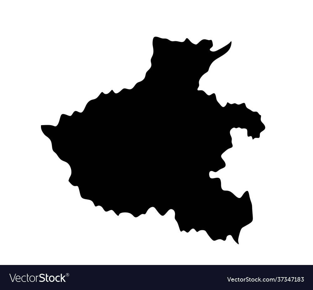 Province henan map silhouette