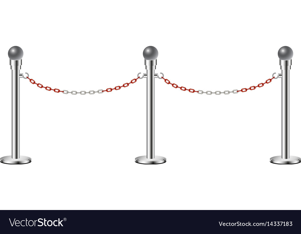 Stand chain barriers Royalty Free Vector Image