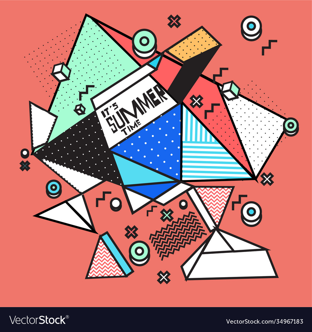 Triangle geometric forms for summer design event