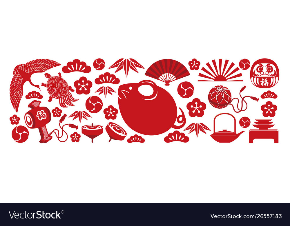Year rat new years greeting card template vector image Year rat new years greeting card template