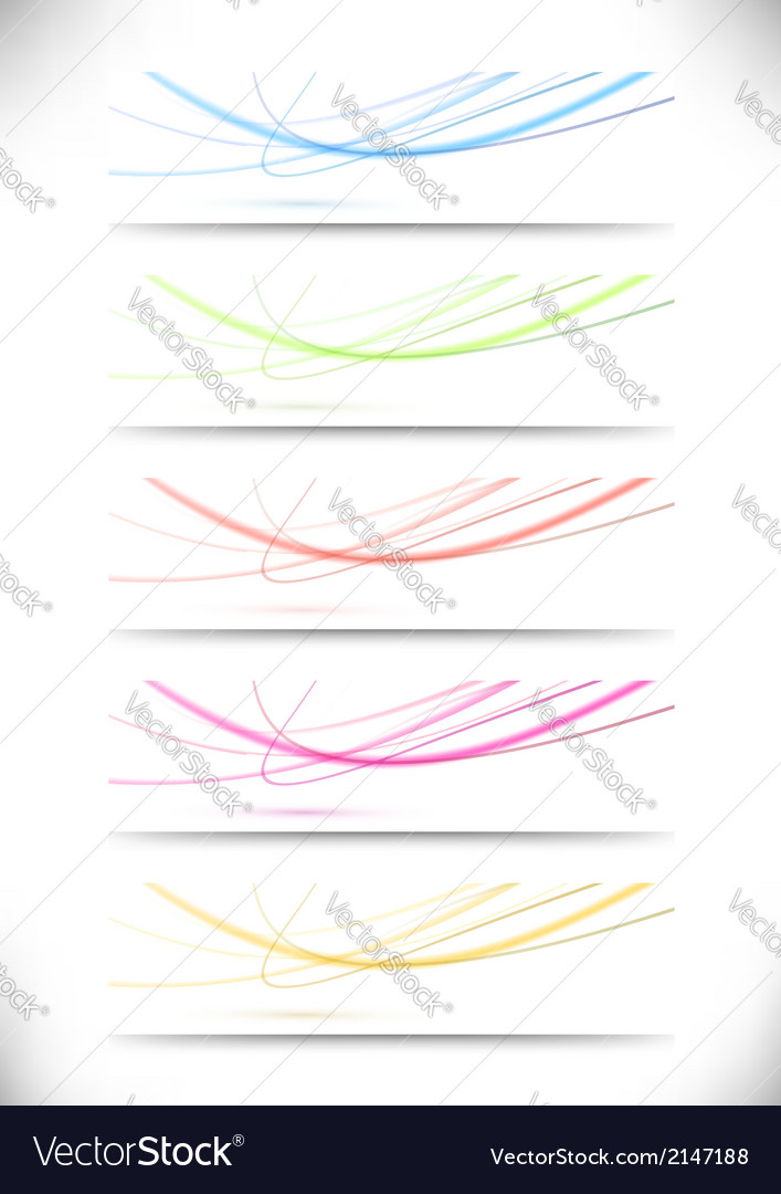 Abstract swoosh lines namecards collection